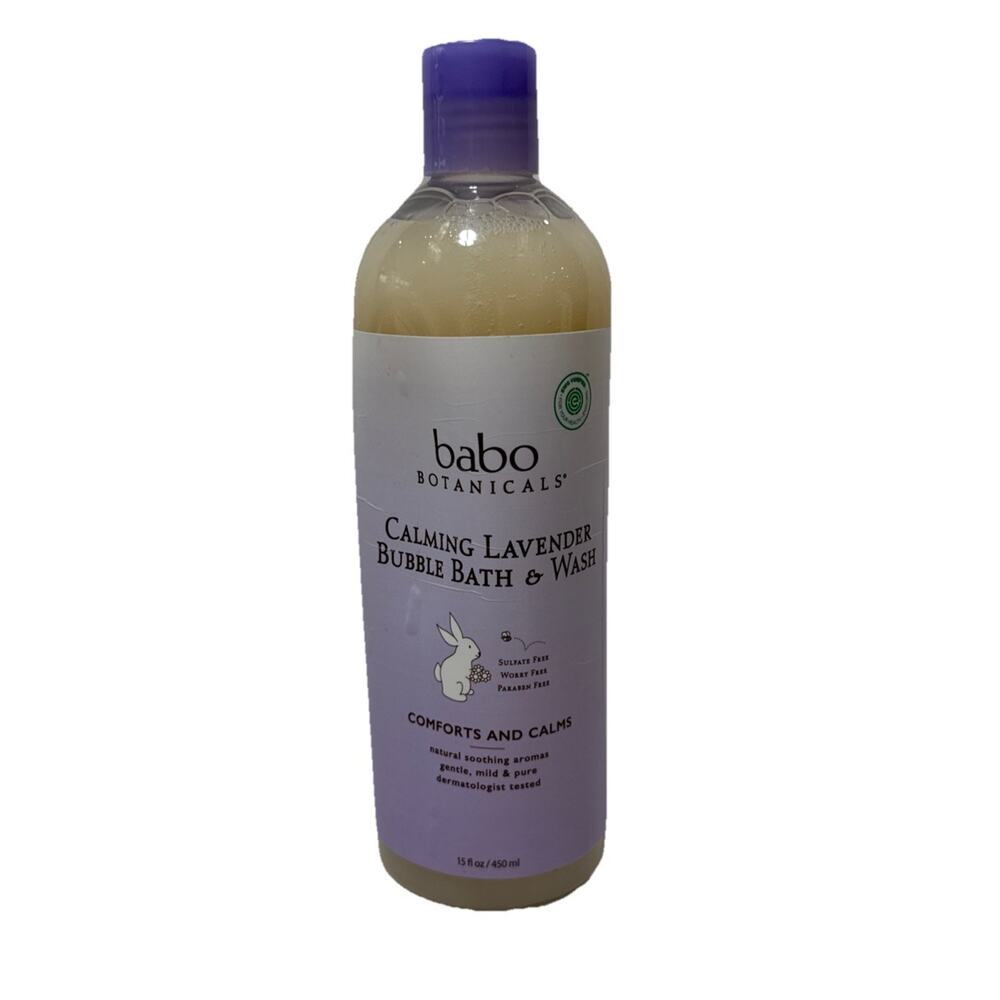 Babo Botanicals Calming Lavender, Bubble Bath & Wash, 15 fl oz SEALED